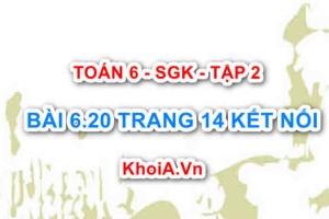 Bài 6.20 trang 14 Toán 6 Tập 2 Kết nối tri thức